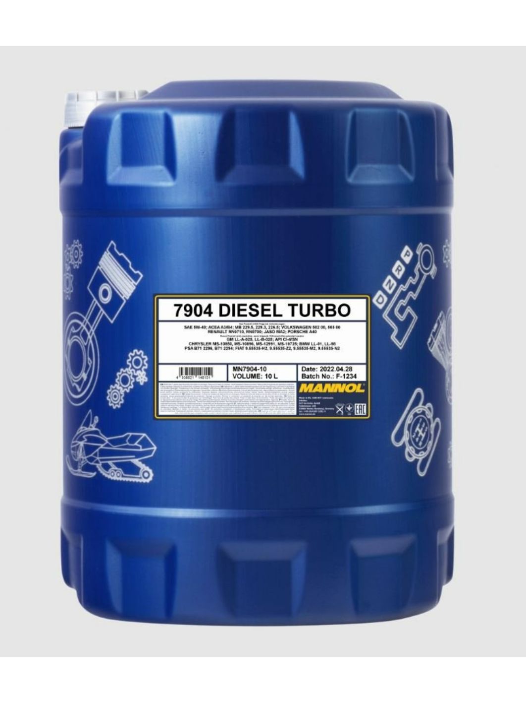 MANNOL Diesel Turbo 5W40 7904 10л синтетическое моторное масло