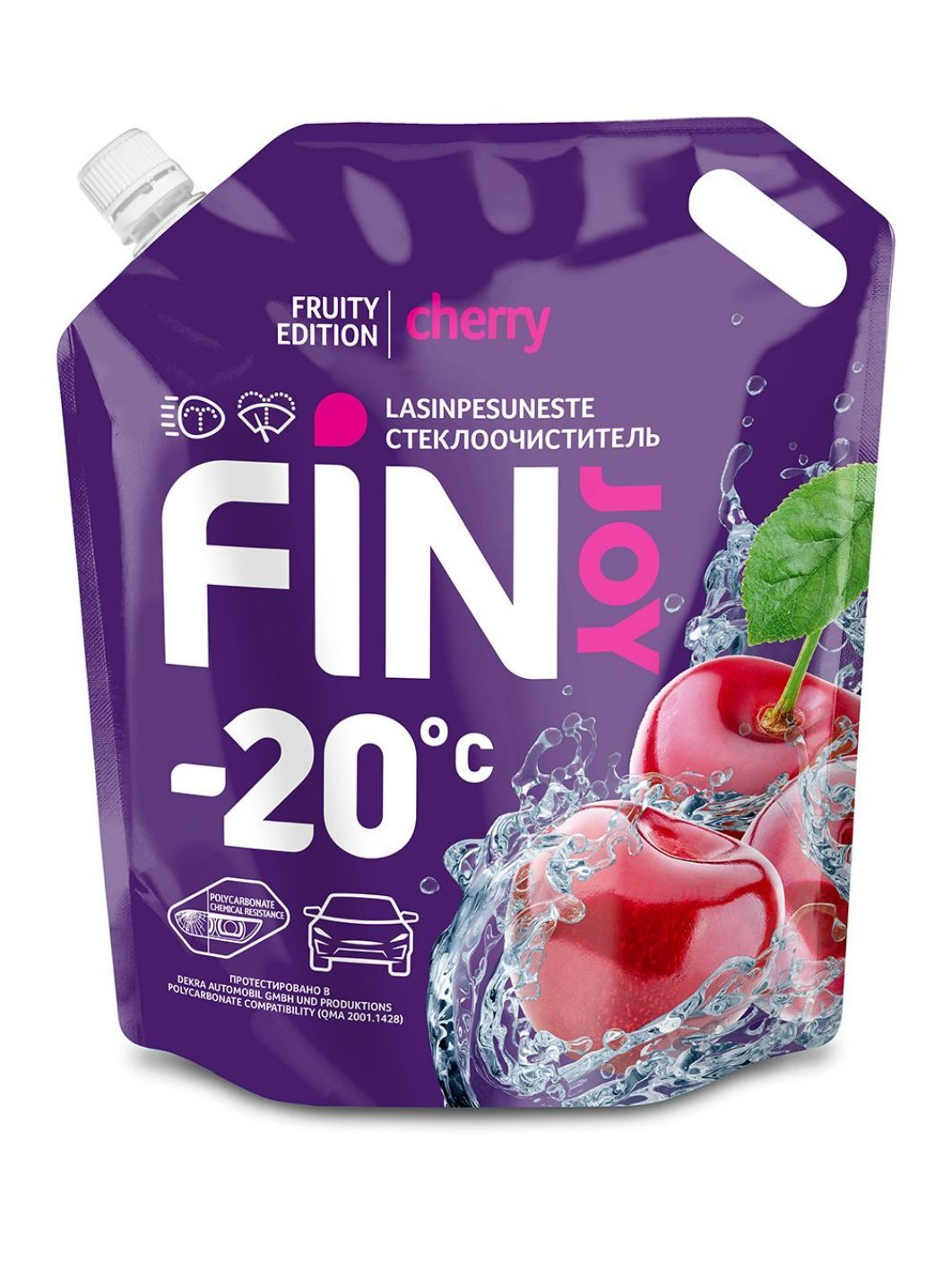 Очиститель стекла FIN JOY FRUITY cherry -20*С 4л дой-пак зимний
