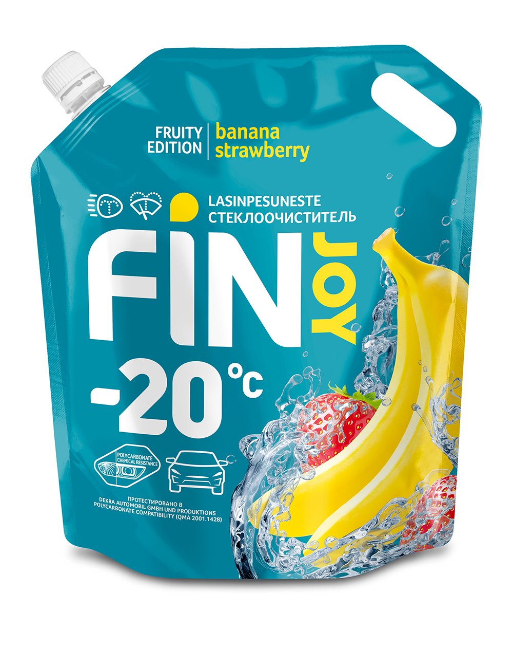 Очиститель стекла FIN JOY FRUITY banana -20*С 4л дой-пак зимний