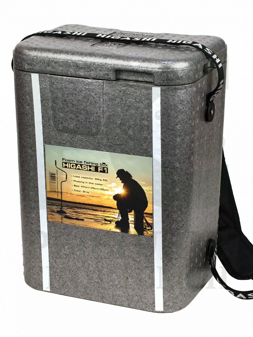 Ящик рыболовный зимний HIGASHI Foam Ice Box F1 (#Grey)