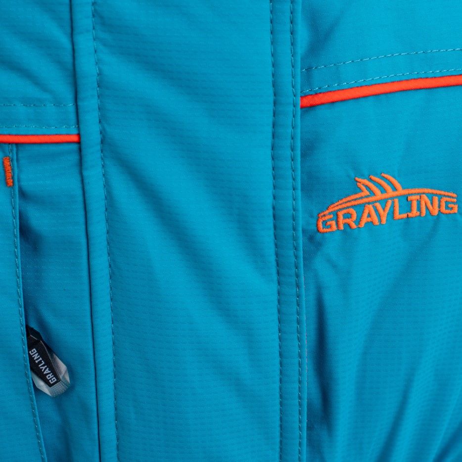 костюм женский для рыбалки grayling камчатка, зимний, бирюзово-оранжевый (р-р 44-46 рост 170-176) м