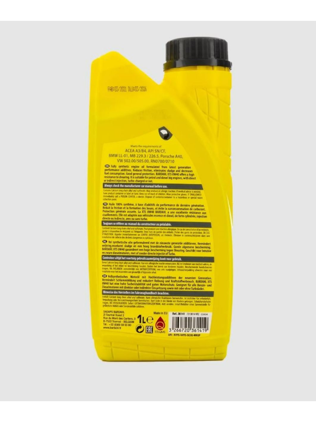 BARDAHL 0W40 XTS SM/CF 1L 36141 синтетическое моторное масло