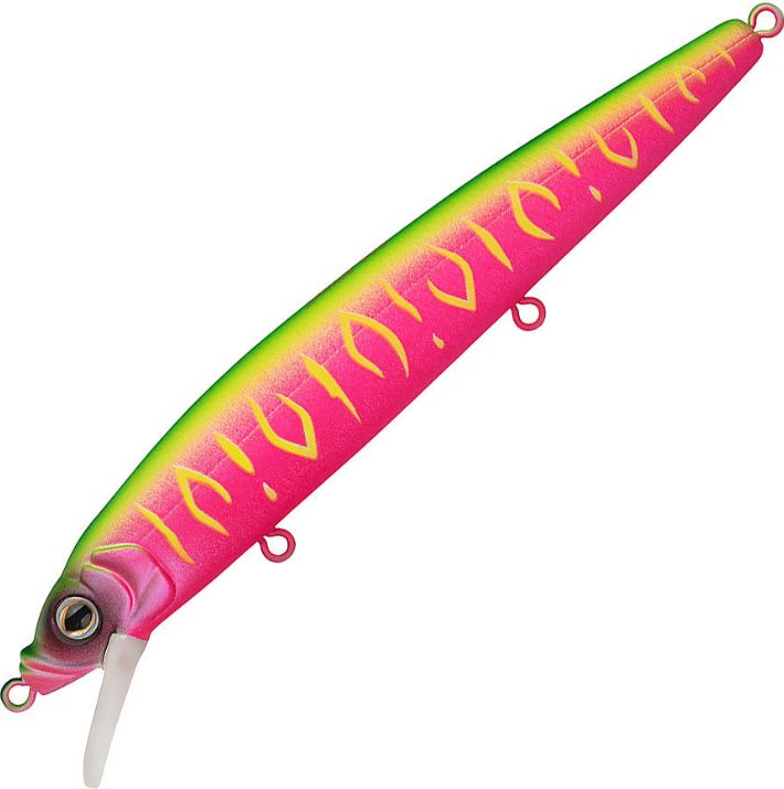 Воблер Минноу Strike Pro Alpha Minnow 115,  115 мм,  12, 5 гр,  Загл. 0, 6м.-1, 6м.,  Плавающий,  цвет: A230S Watermelon Mat Tiger,  (EG-033F#A230S)