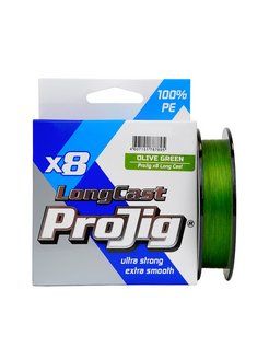 Шнур ProJig X8 Long Cast 0, 30мм 25, 0кг 100м хаки