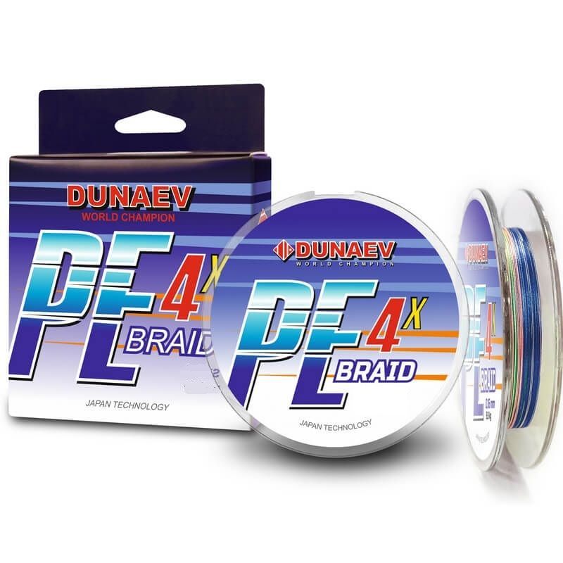 Шнур DUNAEV BRAID PE X4 150м 0, 38мм Multicolor