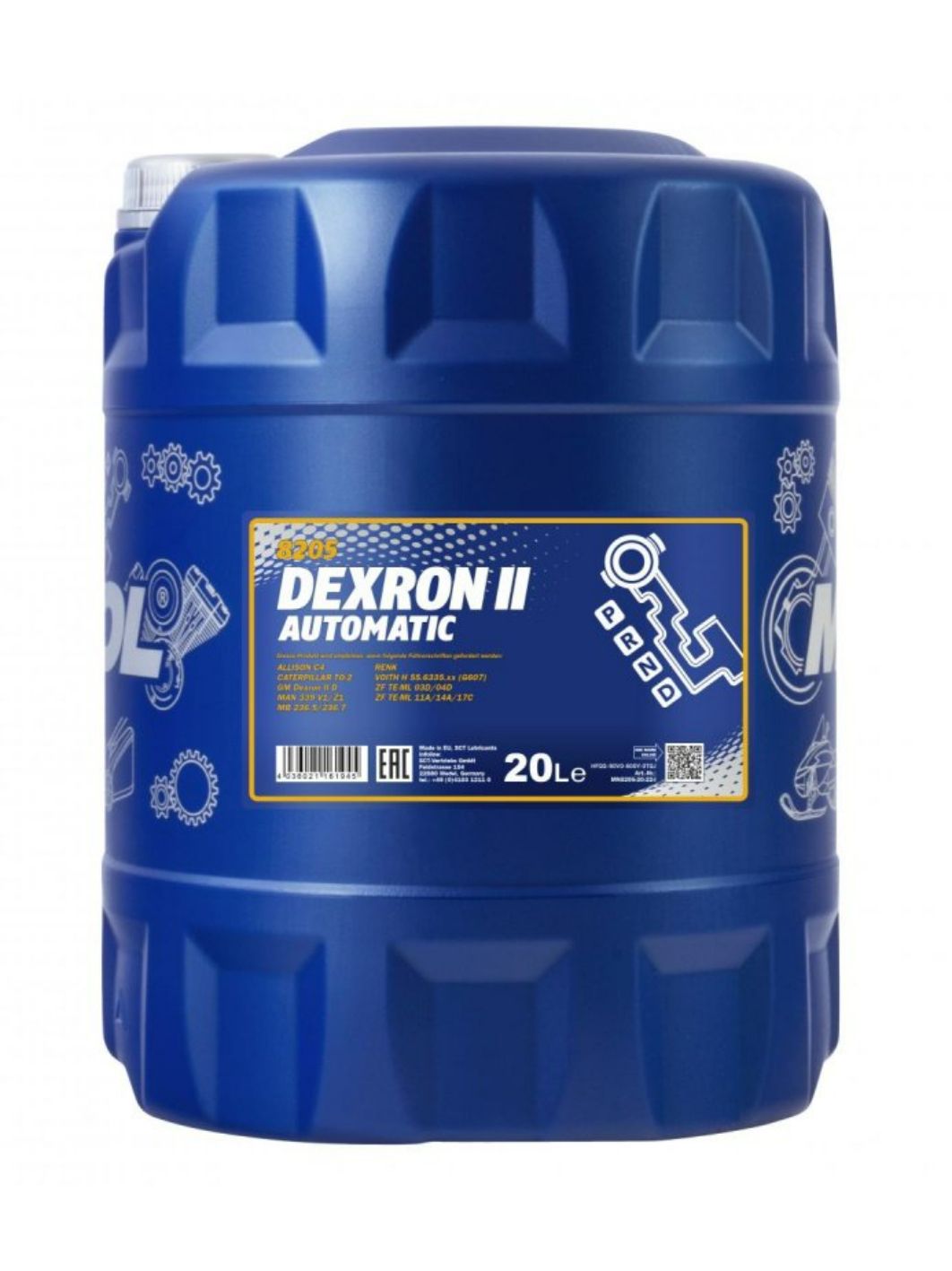 MANNOL ATF Dexron II Automatic 8205 20л трансмиссионное масло