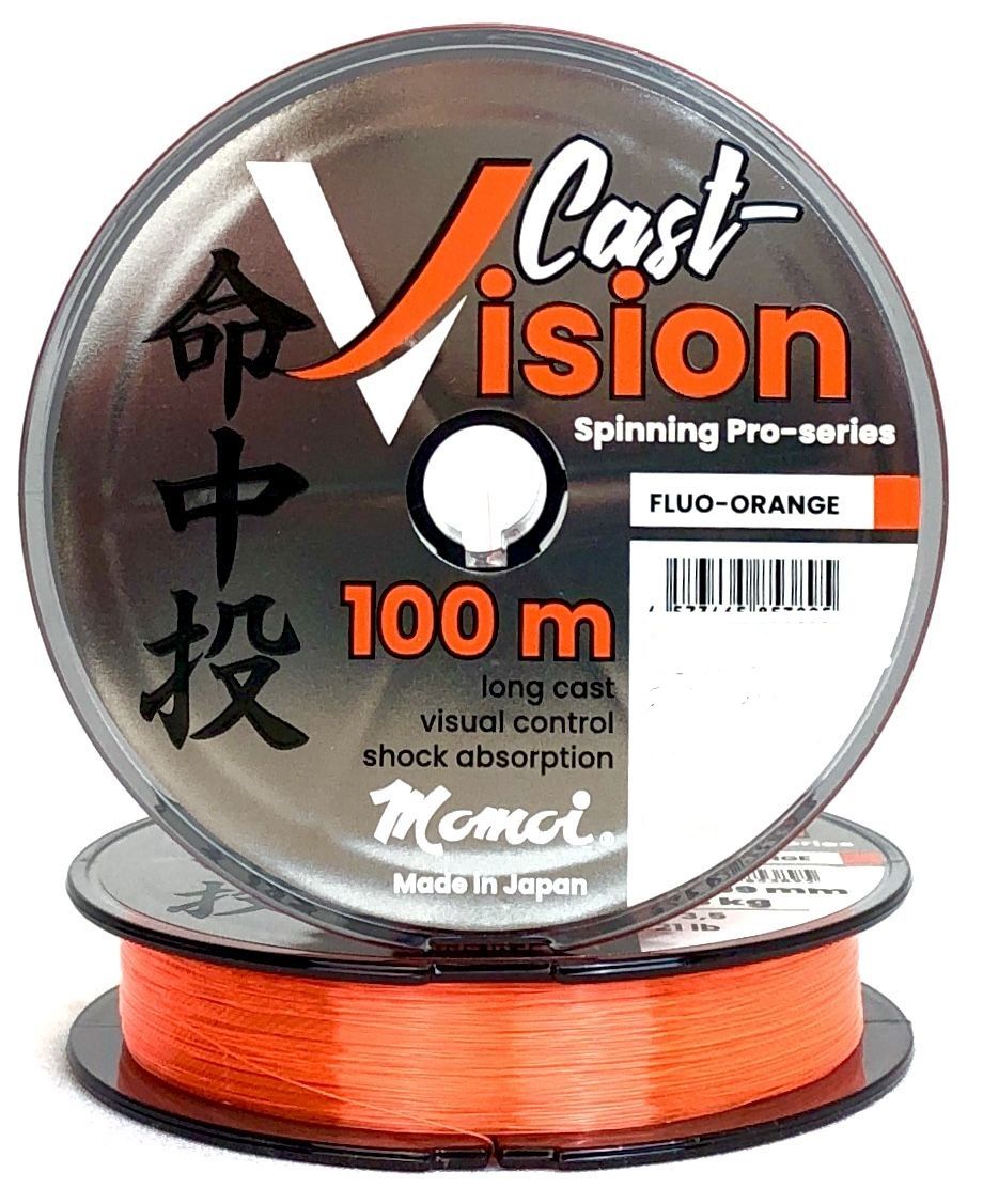 Леска Cast Vision 0, 330 мм,  11, 6 кг,  100 м,  флуоресцентно-оранжевая (шт, ) 