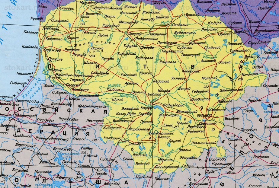 Карта Литвы 3451