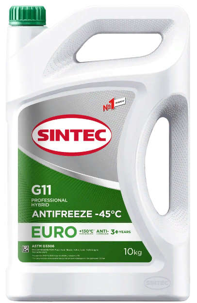 Антифриз SINTEC EURO G11 10кг зелёный