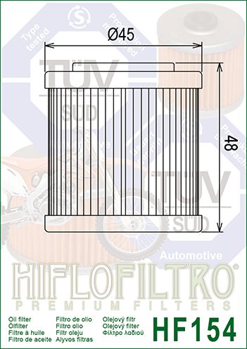Фильтр масляный Hi-Flo HF154