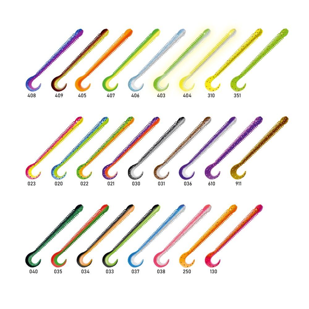 Приманка ZUB-WORM-ZANDER 108мм(4, 3")-5шт,  (цвет 010) белое тело-красный хвост