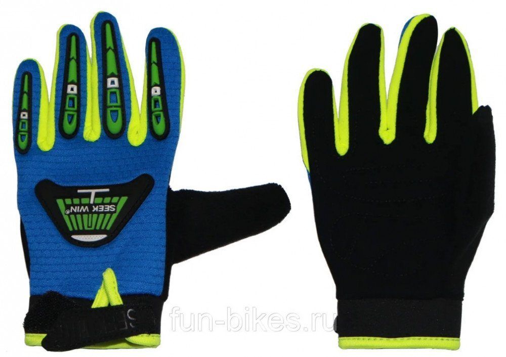 Перчатки детские SEEKWIN без кулака синий М