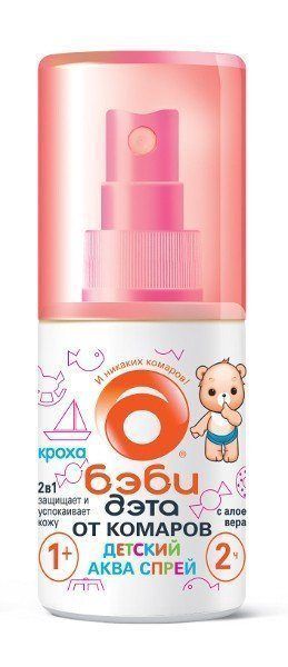 Аэрозоль на водной основе БЭБИ ДЭТА АКВА (2 в1) 100мл