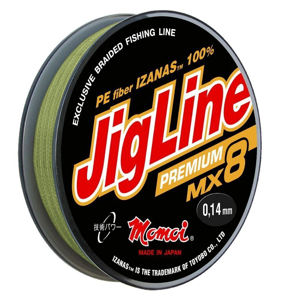Шнур JigLine MX 8 Super Silk 0, 12 мм, 10 кг, 100 м хаки