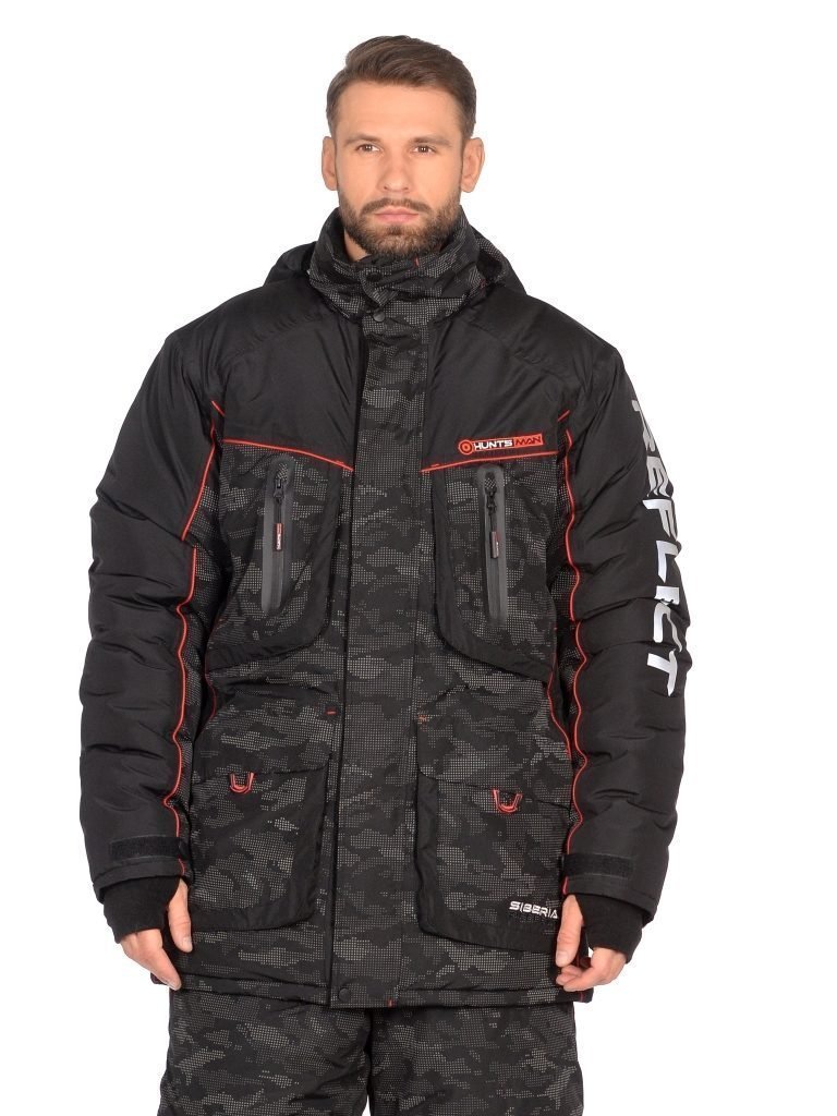 костюм зимний siberia reflect цвет черный ткань reflex membrane (размер: 48-50, рост: 182-188)