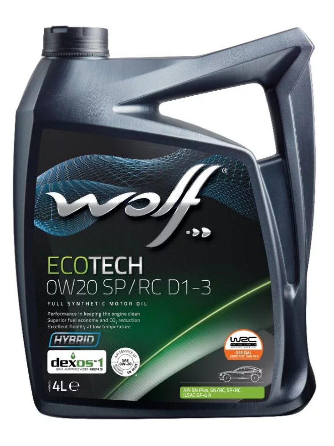 WOLF ECOTECH 0W20 SP/RC D1-3 4л синтетическое моторное масло