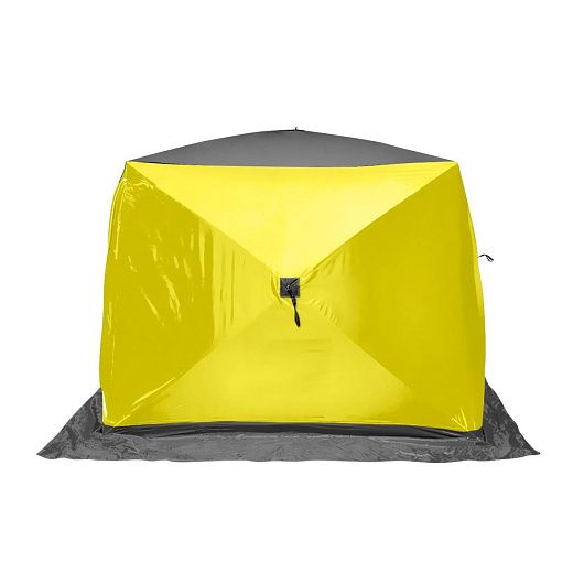 Палатка зимняя утепленная Куб ЛОНГ-2 желтый/серый (PR-WFS-2L-YG) PREMIER