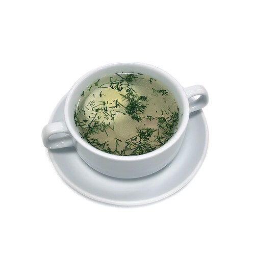 Бульон куриный с яйцом