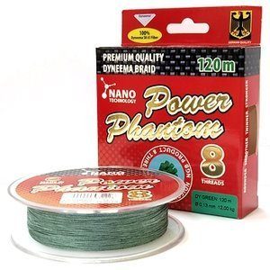 Шнур плетёный Power Phantom Raptor PE 135m #2, 5 0.25mm 20, 4kg зелёный fluo