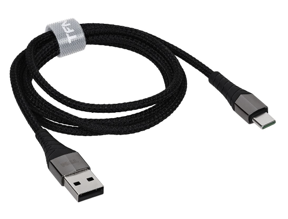 Кабель USB 2.0 - Type-C (1м,  5.0А) черный TFN (CKNUSBCUSB1MBK)