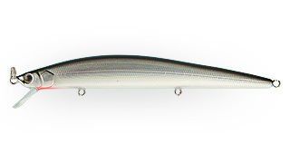Воблер Минноу Strike Pro Slingshot Minnow 120F,  120 мм,  12, 6 гр,  Загл. 0, 5м.-1, 5м.,  Плавающий,  цвет: A010-EP Black Back Silver,  (EG-145F#A010-EP)