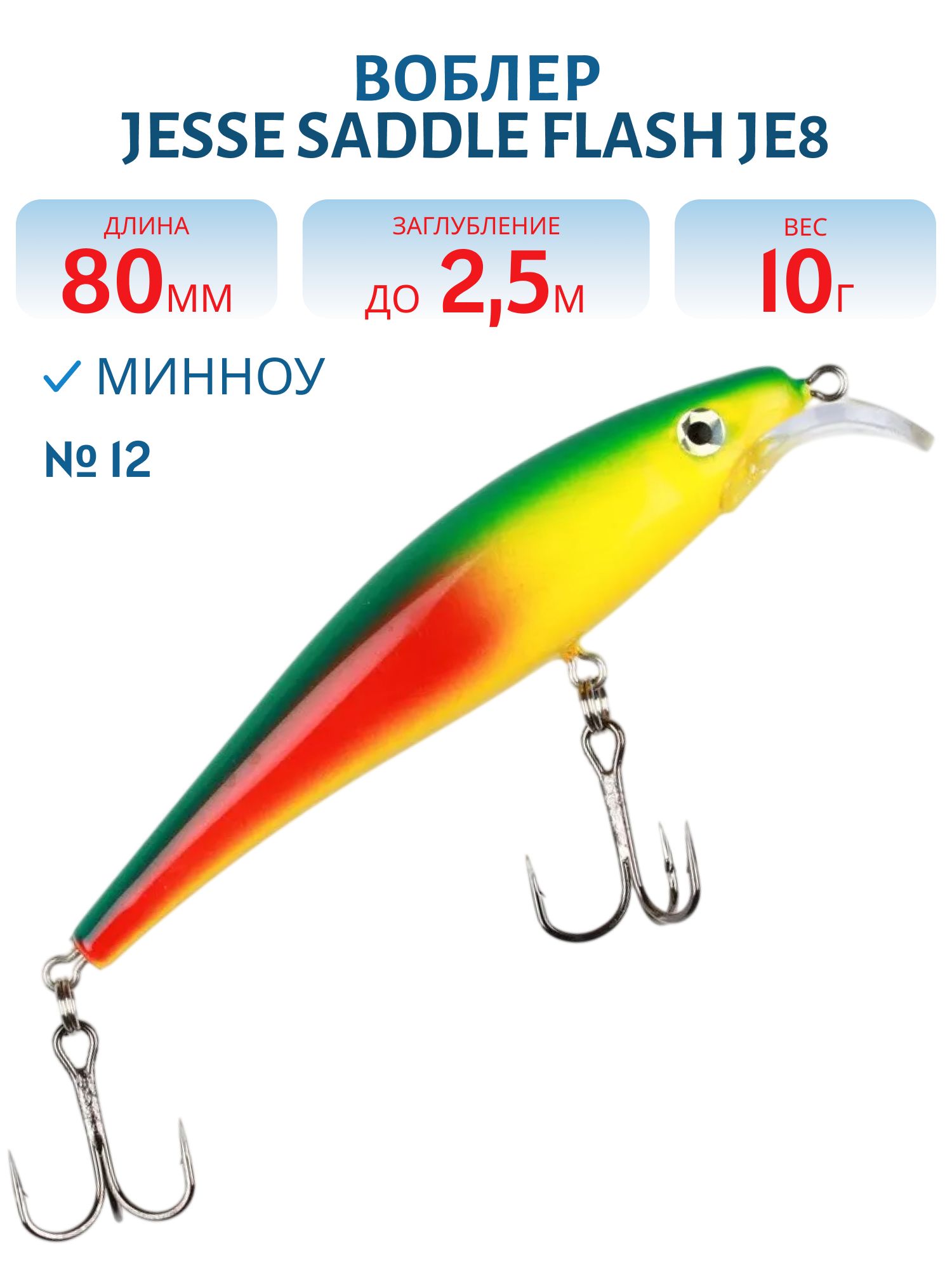Воблер JESSE SADDLE JE8 12
