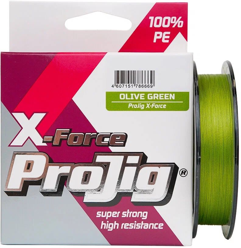 Шнур ProJig X-Force 0, 20мм 15, 0 кг 150м хаки