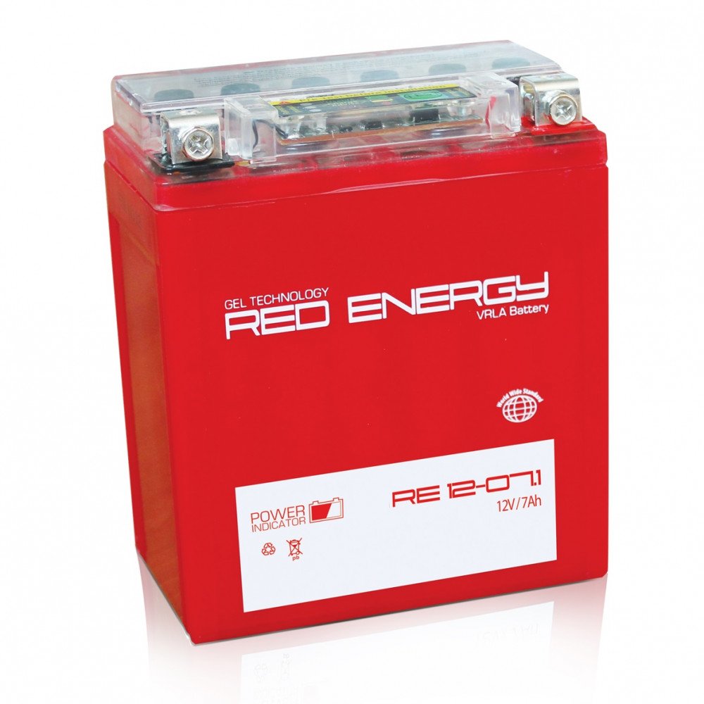 мото 12/7А Red Energy DS1207 AGM  Аккумулятор зал/зар.