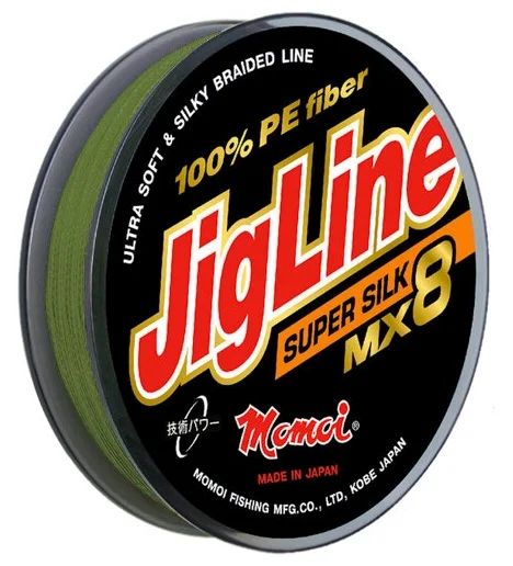 Шнур JigLine MX 8 Super Silk 0, 19 мм, 16 кг, 150 м хаки