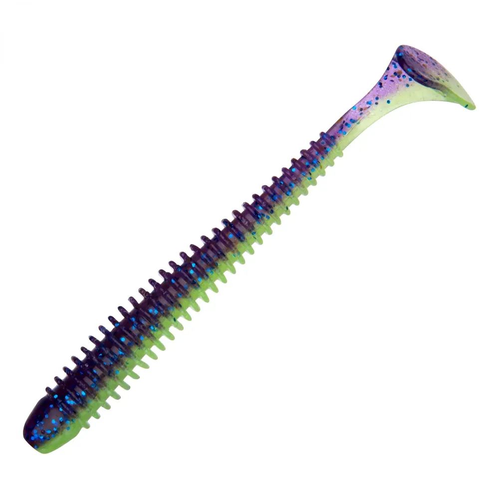 Приманка съедобная Keitech Swing Impact 4" PAL #06 Violet Lime Belly
