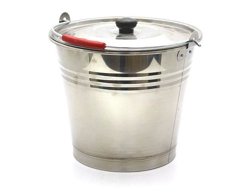 Ведро Comfortika пищевая сталь 10 л с крышкой