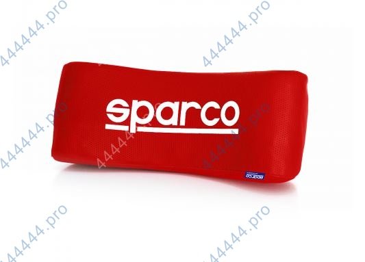 упор под шею "sparco", перфорированная экокожа (красный)