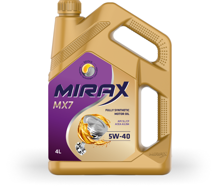 MIRAX MX7 5w40 SL/CF 4л синтетическое моторное масло