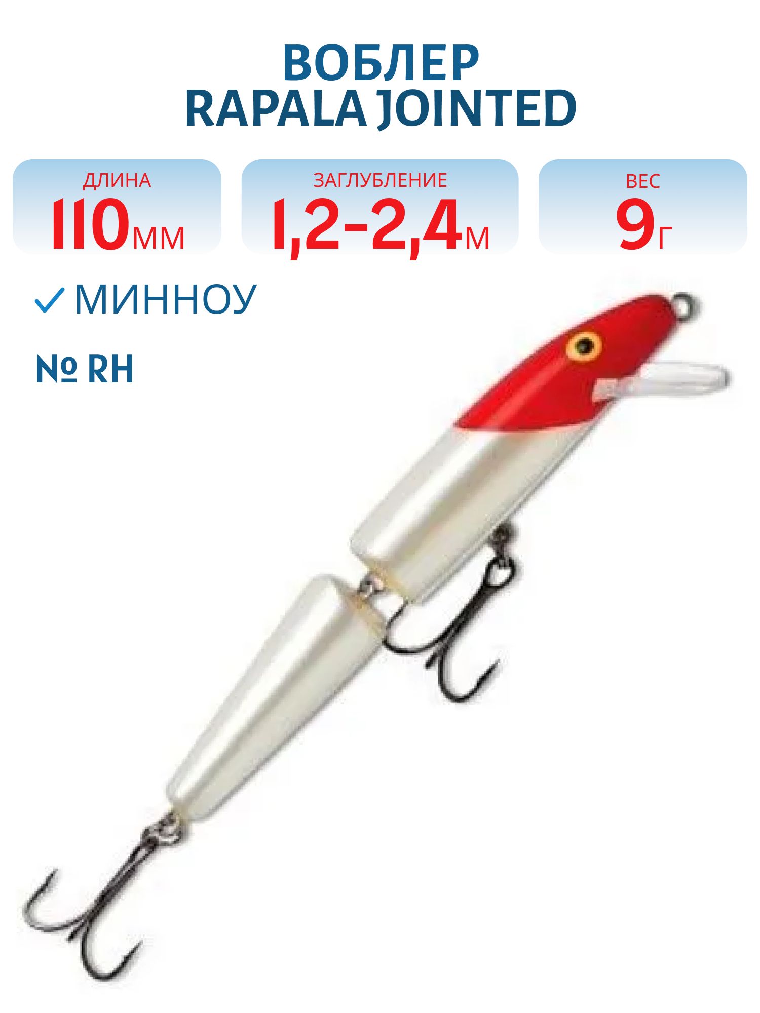 Воблер Rapala Jointed 11 /RH