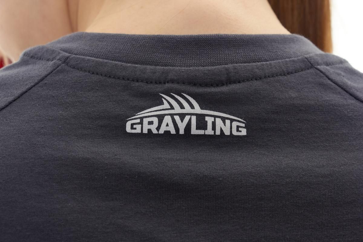 Футболка GRAYLING Fishes(Фишс)(хлопок,  графит) GTS-05GRT р-р XL