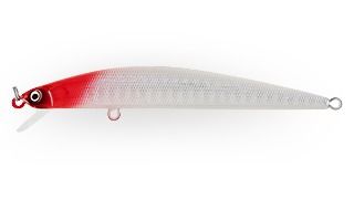 Воблер Минноу Strike Pro Slingshot Minnow 90,  90 мм,  7 гр,  Загл. 0, 3м.-0, 5м.,  Плавающий,  цвет: 022PPP-713 Redhead Silver,  (EG-146F#022PPP-713)