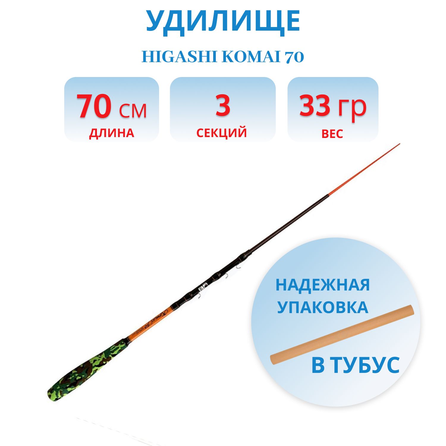 Удилище HIGASHI Komai 70   