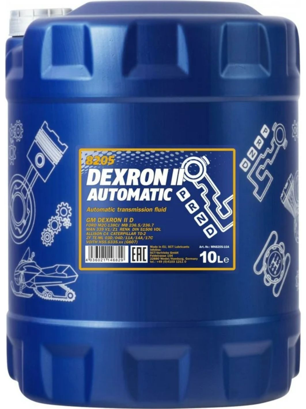 MANNOL ATF Dexron II Automatic 8205 10л трансмиссионное масло
