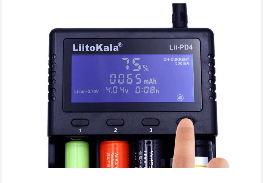 Зарядное устройство LiitoKala Lii-PD-4/зарядка для АА и ААА 18650 21700 26650 20700