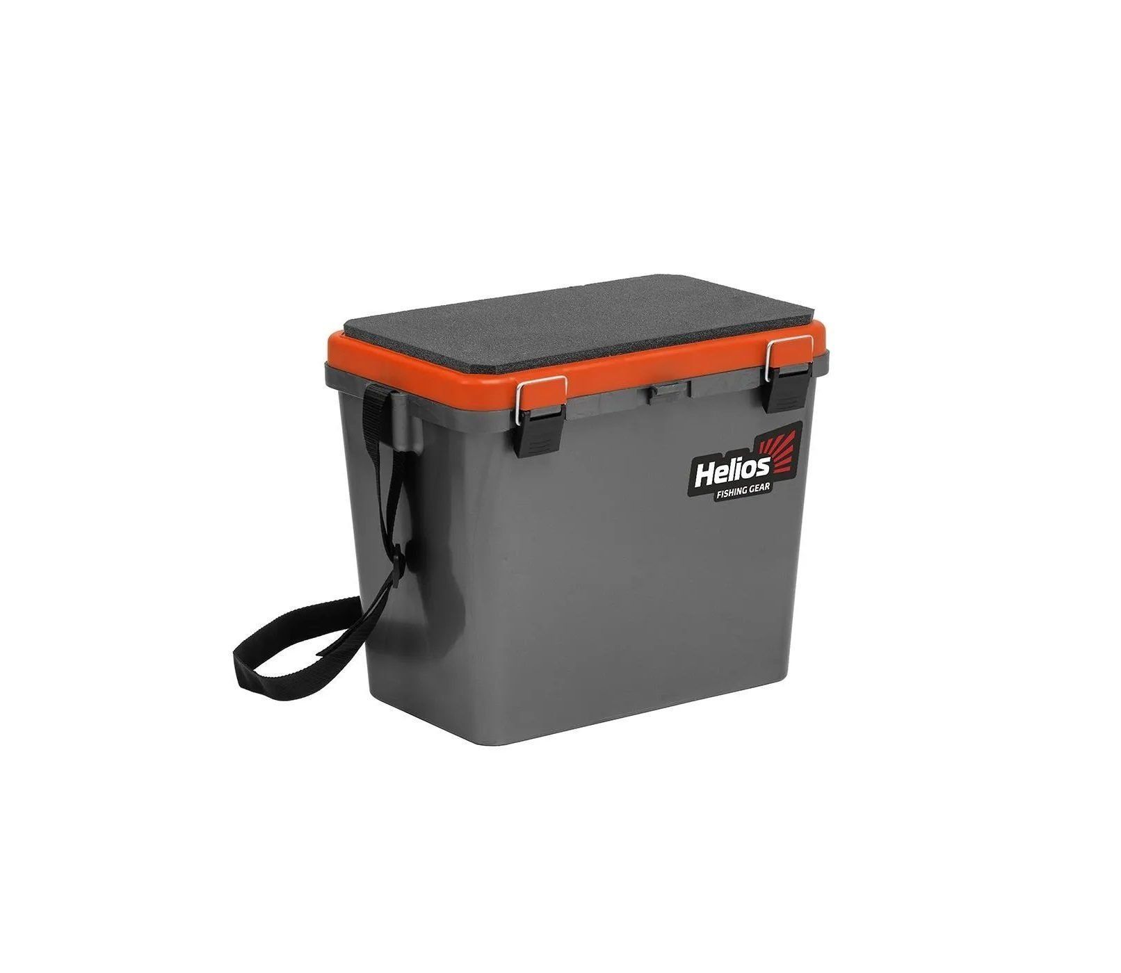 Ящик рыболовный зимний (19л) односекционный серый/оранжевый Helios