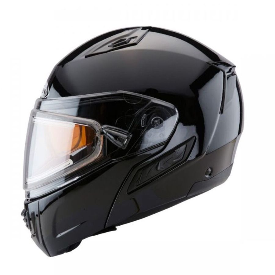 Шлем снегоходный ZOX Condor,  стекло с электроподогревом,  черный глянец M