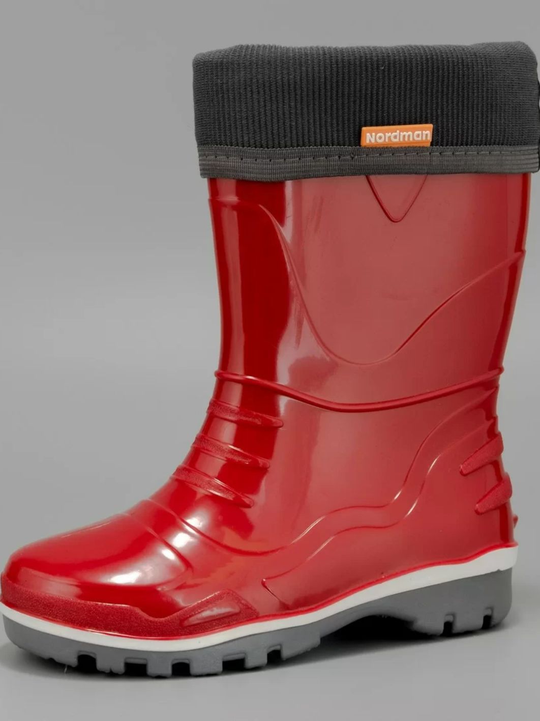 Сапоги Nordman Step школьные из ПВХ,  красные р. 35
