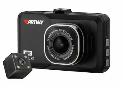 видеорегистратор artway av-394 (угол обзора 120°, 2 камеры, дисплей 3.0")
