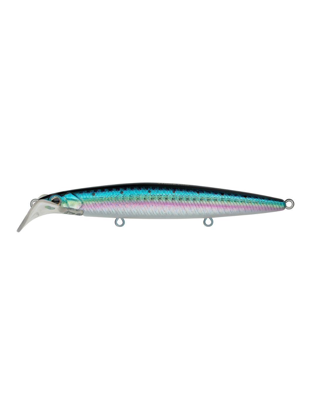Воблер Минноу Strike Pro Scooter Minnow 110F,  110 мм,  11, 8 гр,  Загл. 1, 5м.-2, 5м.,  Плавающий,  цвет: 692-713-RP Pacific Sardine,  (EG-186F#692-713-RP)