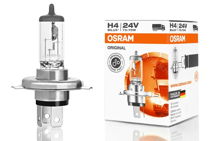 Автолампа галогеновая Н4 24V-75/70 OSRAM P43 (64196) (1шт.) 
