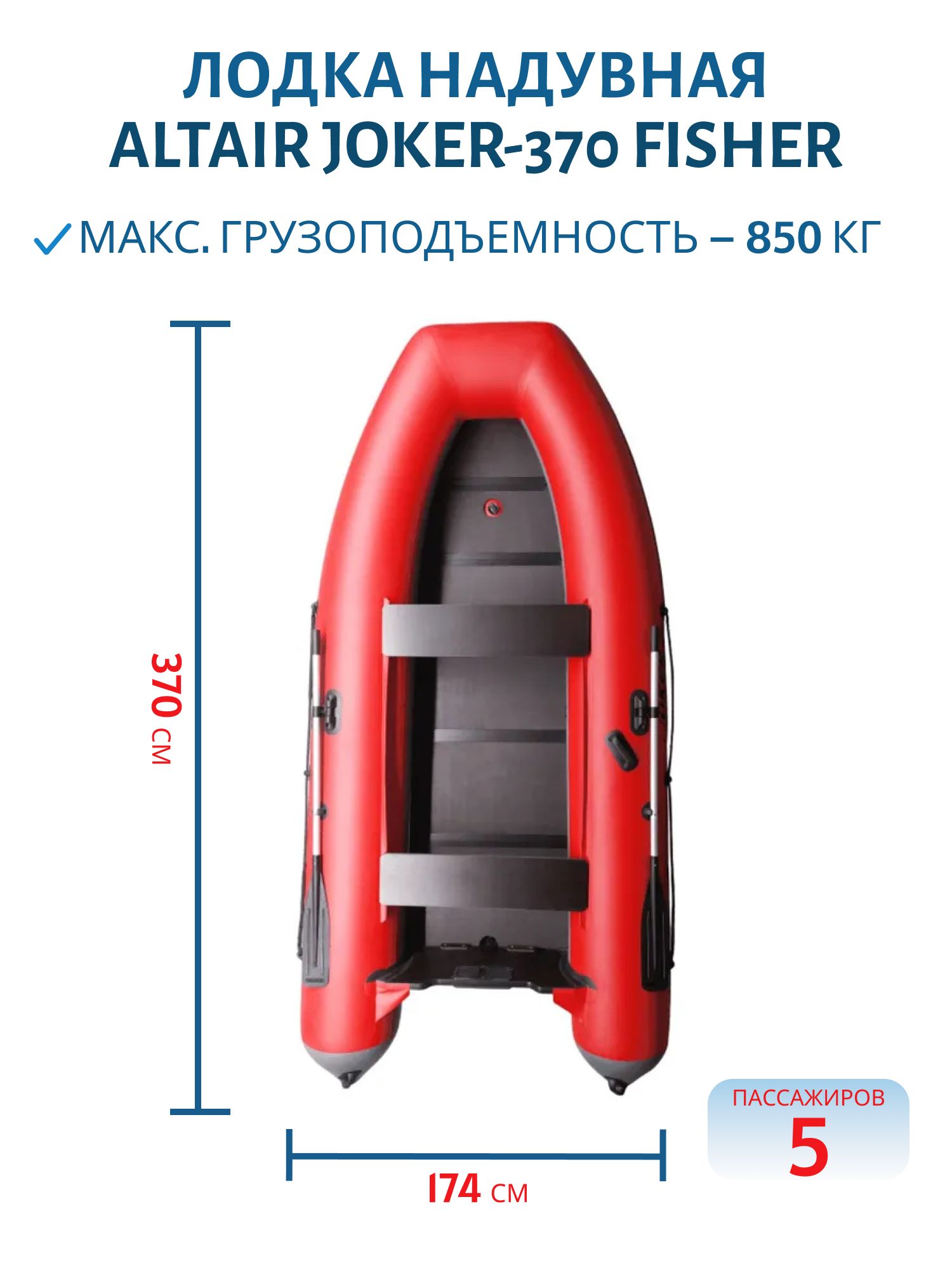 Лодка JOKER-370 FISHER оранжево-серая