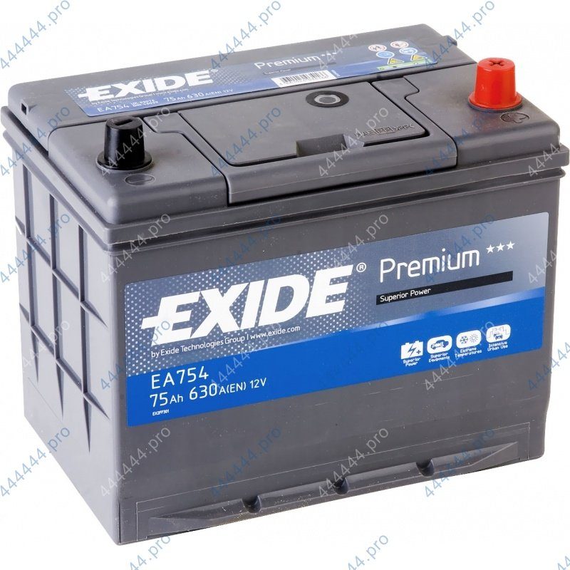 75 евро* EXIDE Premium EA754 Аккумулятор зал/зар