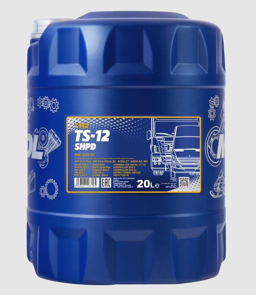 MANNOL TS-12 SHPD 10W30 7112 20л полусинтетическое моторное масло