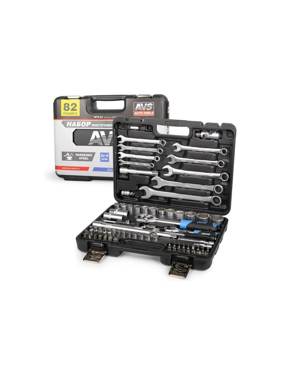 Набор инструмента универсальный 82 предмета 1/2",  1/4" AVS MASTER MTS-82