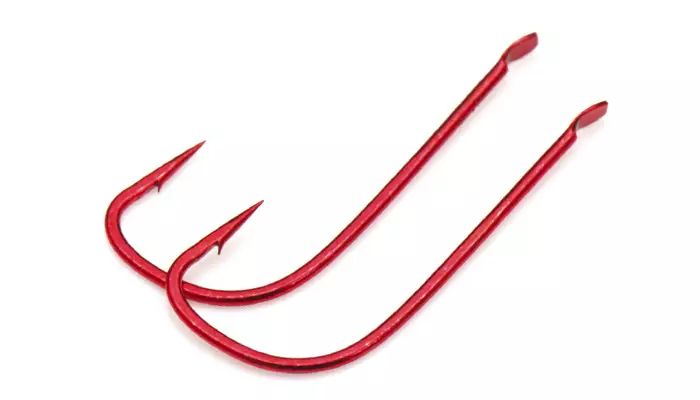 Крючок одинарный OWNER (50286-06) лопатка,  красный